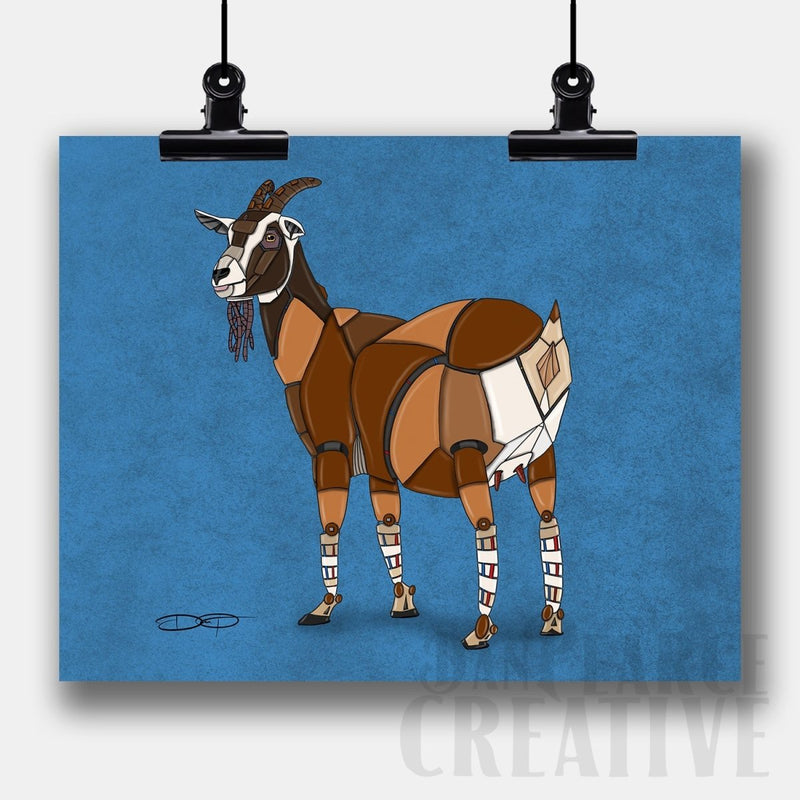 Goat Robot Fine Art Print - Dan Pearce Sticker Shop