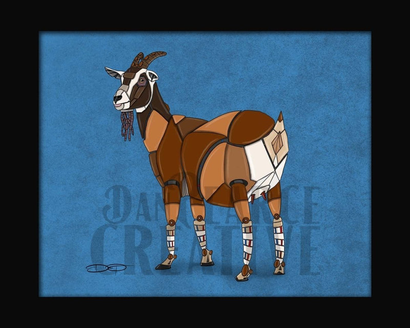 Goat Robot Fine Art Print - Dan Pearce Sticker Shop
