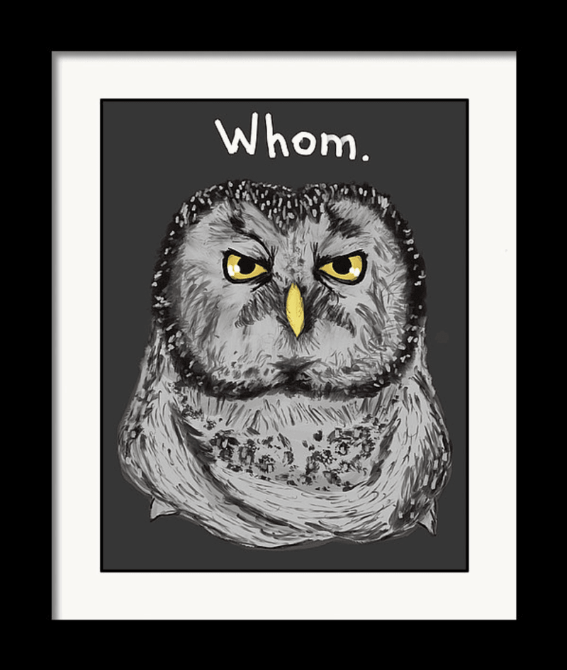 “Grammar Owl is Judging You” Art Print - Dan Pearce Sticker Shop