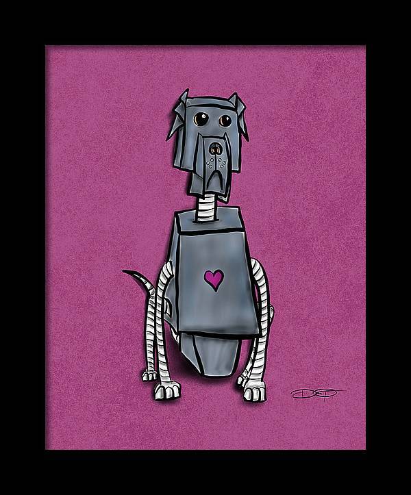 Great Dane Robot Dog Fine Art Print - Dan Pearce Sticker Shop