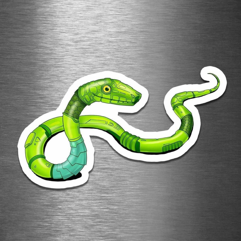 Green Mamba Snake Robot - Vinyl Sticker - Dan Pearce Sticker Shop