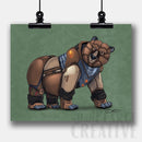 Grizzly Bear Robot Fine Art Print - Dan Pearce Sticker Shop