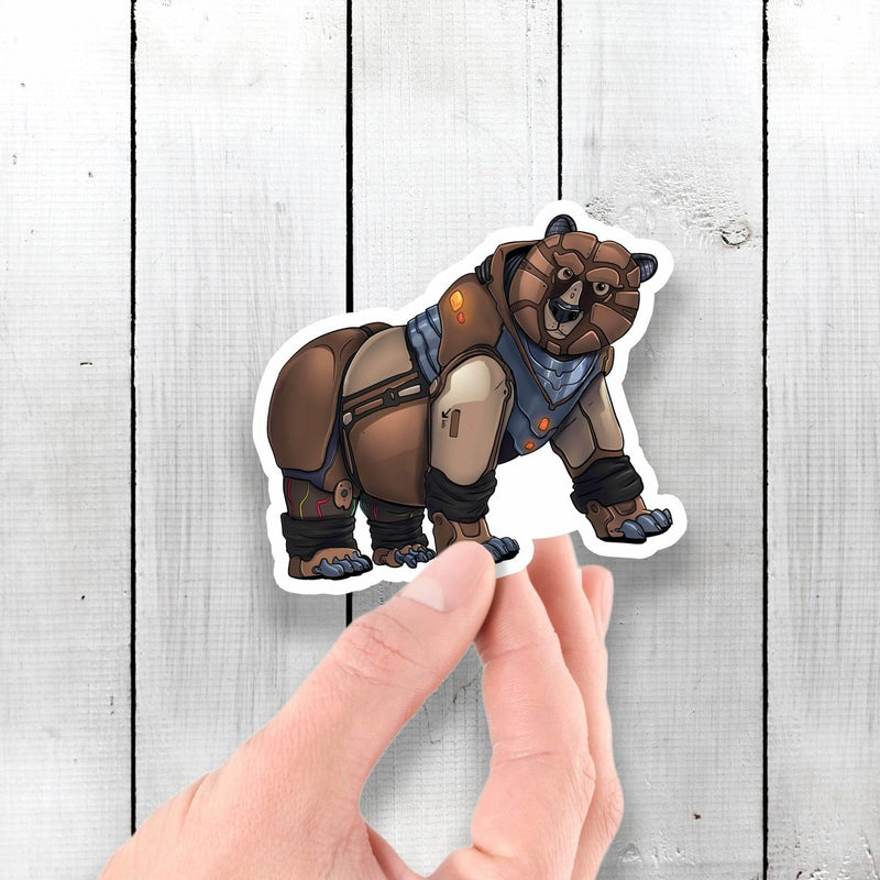 Grizzly Bear Robot - Vinyl Sticker - Dan Pearce Sticker Shop