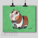Guinea Pig Fine Art Print Created - Dan Pearce Sticker Shop