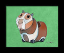 Guinea Pig Fine Art Print Created - Dan Pearce Sticker Shop