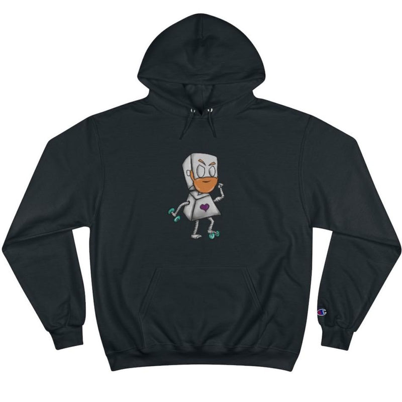 Gym Rat Adorable Robot - PREMIUM Champion® Hoodie - Dan Pearce Sticker Shop