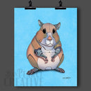 Hamster Fine Art Print - Dan Pearce Sticker Shop