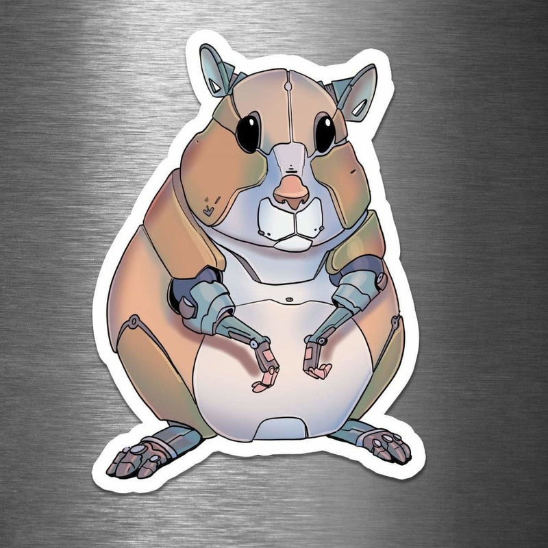 Hamster Robot - Vinyl Sticker - Dan Pearce Sticker Shop