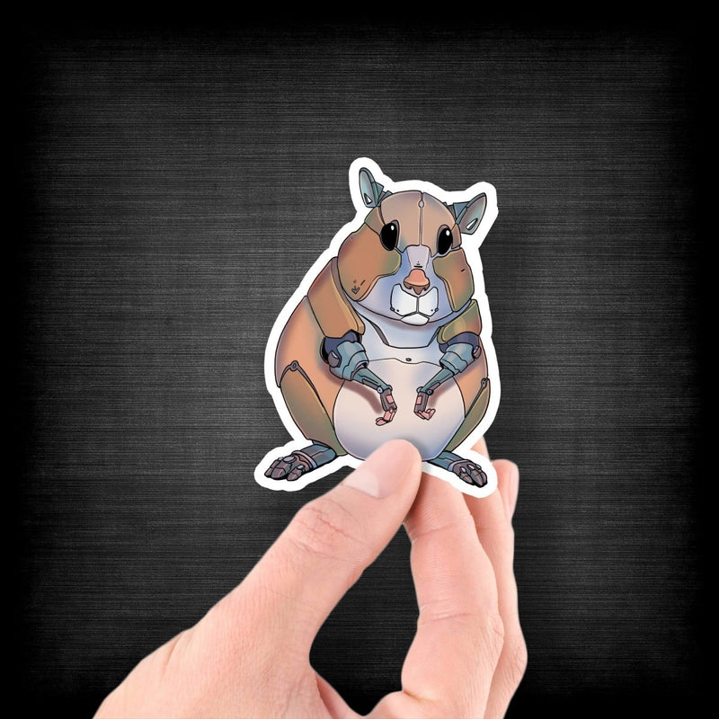 Hamster Robot - Vinyl Sticker - Dan Pearce Sticker Shop