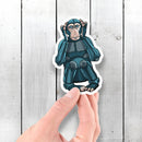 Hear No Evil Monkey Robot - Vinyl Sticker - Dan Pearce Sticker Shop