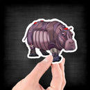 Hippo Robot - Vinyl Sticker - Dan Pearce Sticker Shop
