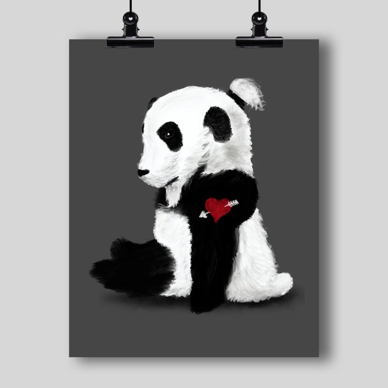 "Hipster Panda" Art Print - Dan Pearce Sticker Shop