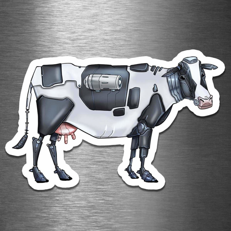Holstein Cow Robot - Vinyl Sticker - Dan Pearce Sticker Shop