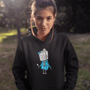 Hoodie & Wine Adorable Robot - PREMIUM Champion® Hoodie - Dan Pearce Sticker Shop