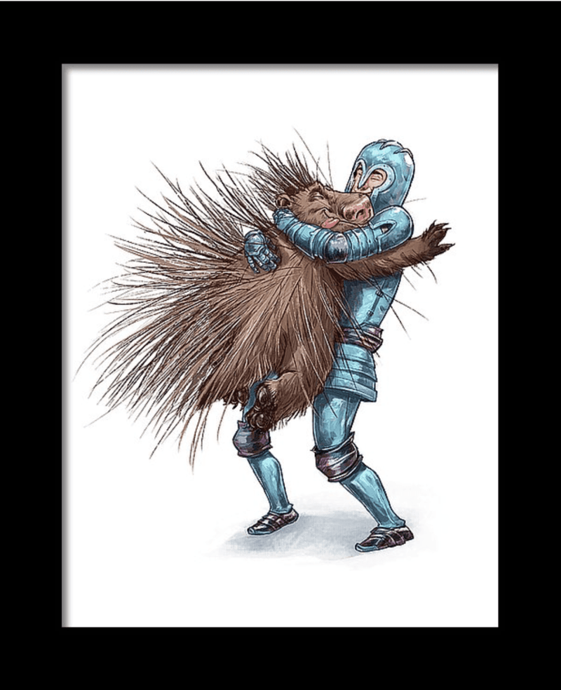 "How to Hug a Porcupine" Art Print