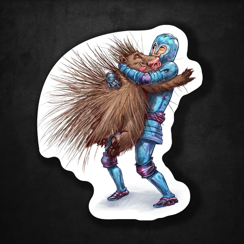 How to Hug a Porcupine - Premium Sticker - Dan Pearce Sticker Shop