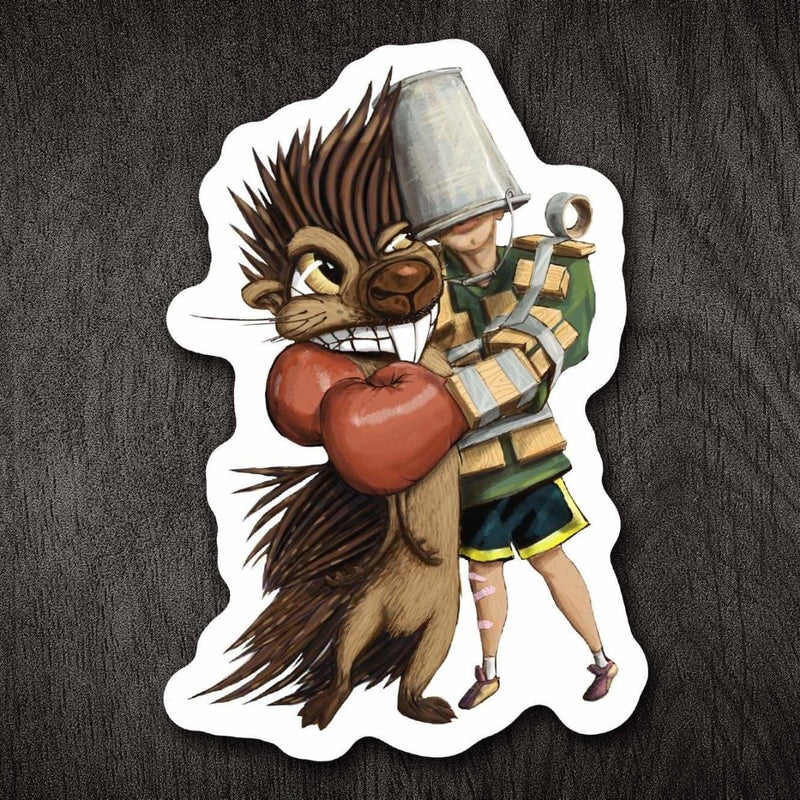 How to Hug a Porcupine - Vinyl Sticker - Dan Pearce Sticker Shop