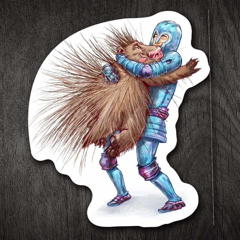 How to Hug a Porcupine - Vinyl Sticker - Dan Pearce Sticker Shop