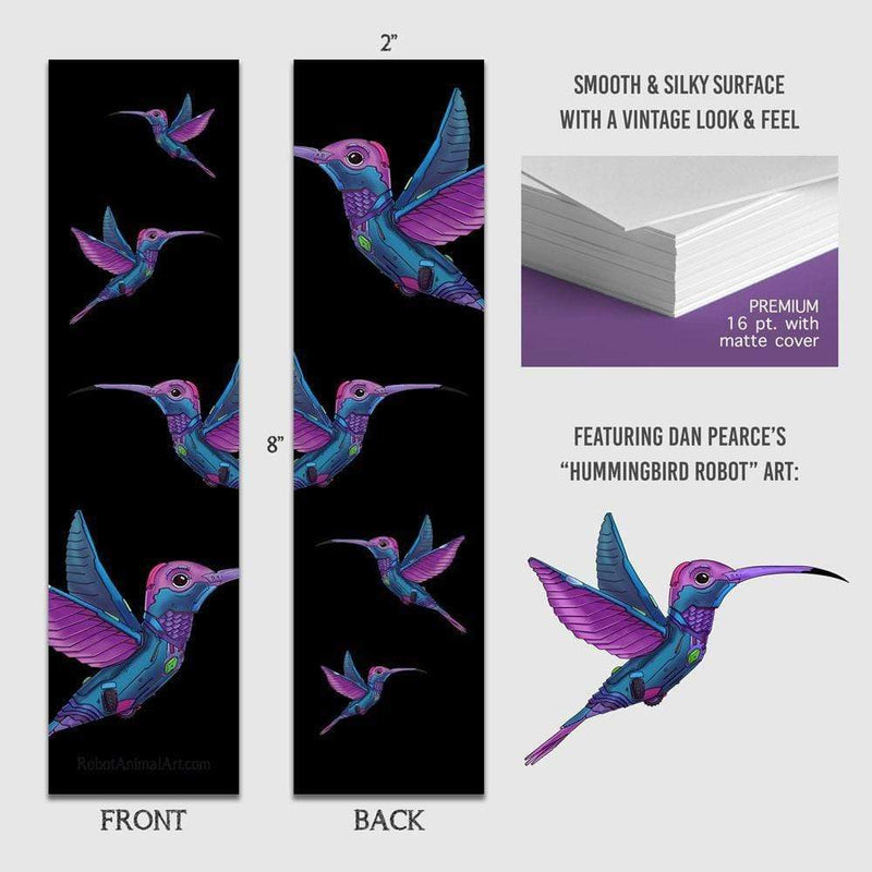 Hummingbird Robot - Premium Bookmark - Dan Pearce Sticker Shop