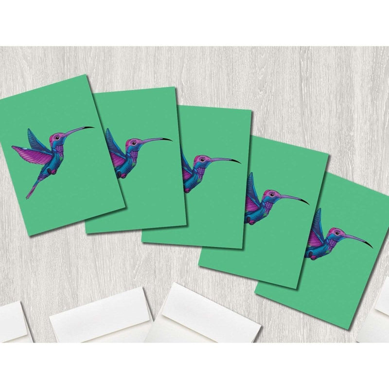 Hummingbird Robot Premium Greeting Card(s) - Dan Pearce Sticker Shop