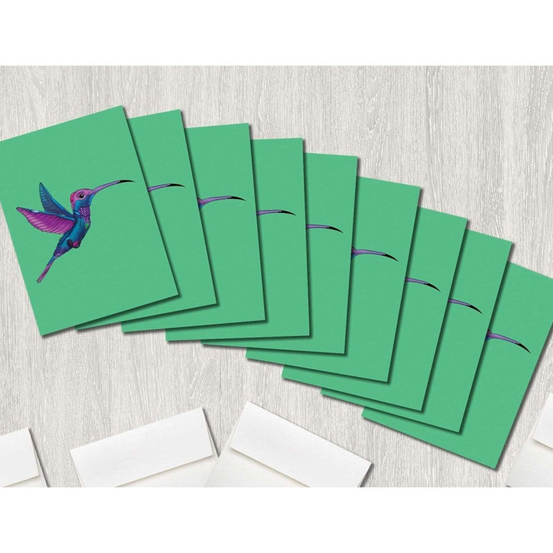 Hummingbird Robot Premium Greeting Card(s) - Dan Pearce Sticker Shop