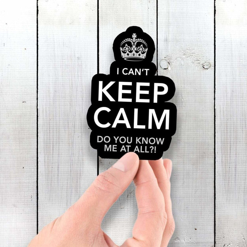 I Can't Keep Calm - Do You Know Me At All!? - Vinyl Sticker - Dan Pearce Sticker Shop