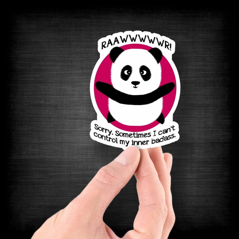 Inner Badass Panda - Vinyl Sticker - Dan Pearce Sticker Shop
