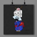 Japanese Adorable Robot Fine Art Print - Dan Pearce Sticker Shop