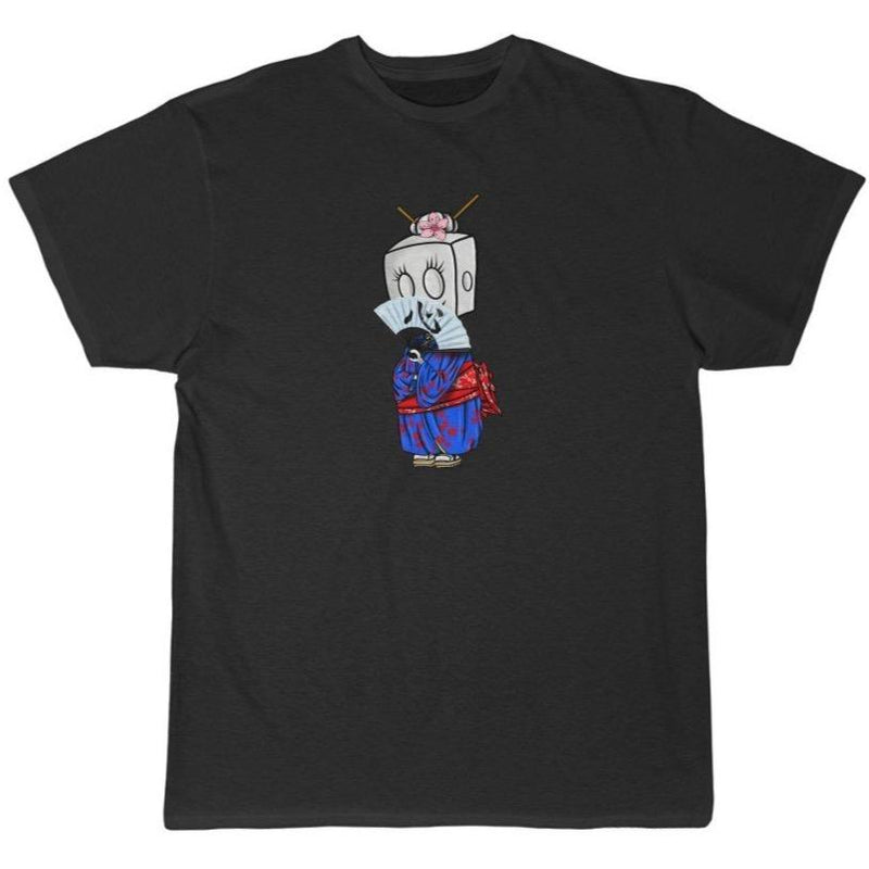 Japanese Adorable Robot Premium Black T-Shirt - Dan Pearce Sticker Shop
