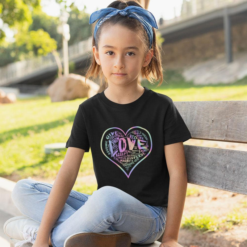 Kids Official “LOVE” Black T-Shirt (Hologram Version) - Dan Pearce Sticker Shop
