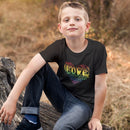 Kids Official “LOVE” Black T-Shirt (Original Rainbow Version) - Dan Pearce Sticker Shop