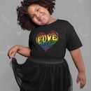 Kids Official “LOVE” Black T-Shirt (Original Rainbow Version) - Dan Pearce Sticker Shop