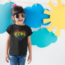 Kids Official “LOVE” Black T-Shirt (Original Rainbow Version) - Dan Pearce Sticker Shop