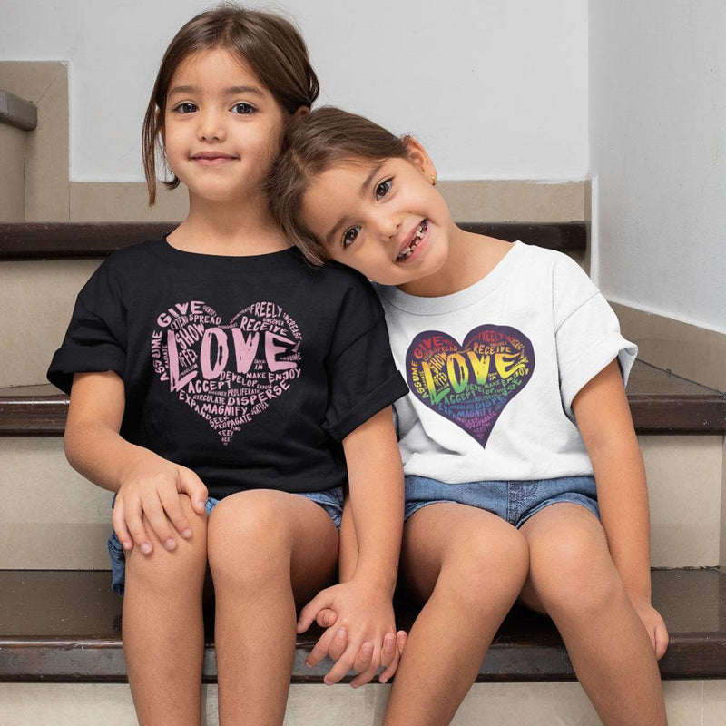 Kids Official “LOVE” Black T-Shirt (Pink Version) - Dan Pearce Sticker Shop