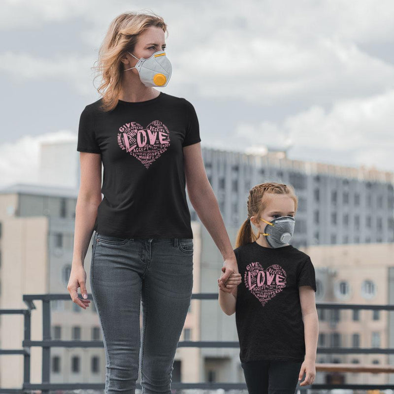 Kids Official “LOVE” Black T-Shirt (Pink Version) - Dan Pearce Sticker Shop