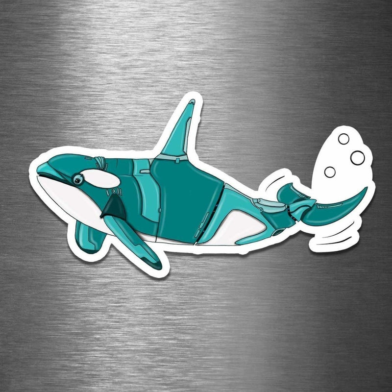 Killer Whale (Orca) Robot - Vinyl Sticker - Dan Pearce Sticker Shop