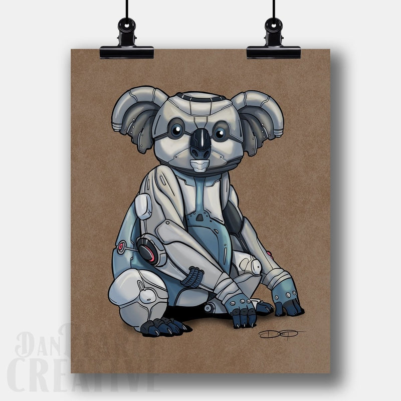Koala Robot Fine Art Print - Dan Pearce Sticker Shop