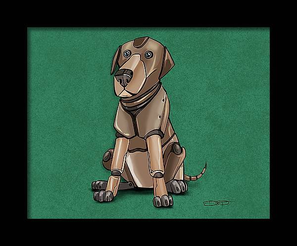 Labrador Retriever Robot Dog Fine Art Print - Dan Pearce Sticker Shop