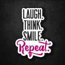 Laugh, Think, Smile. Repeat. - Premium Sticker - Dan Pearce Sticker Shop