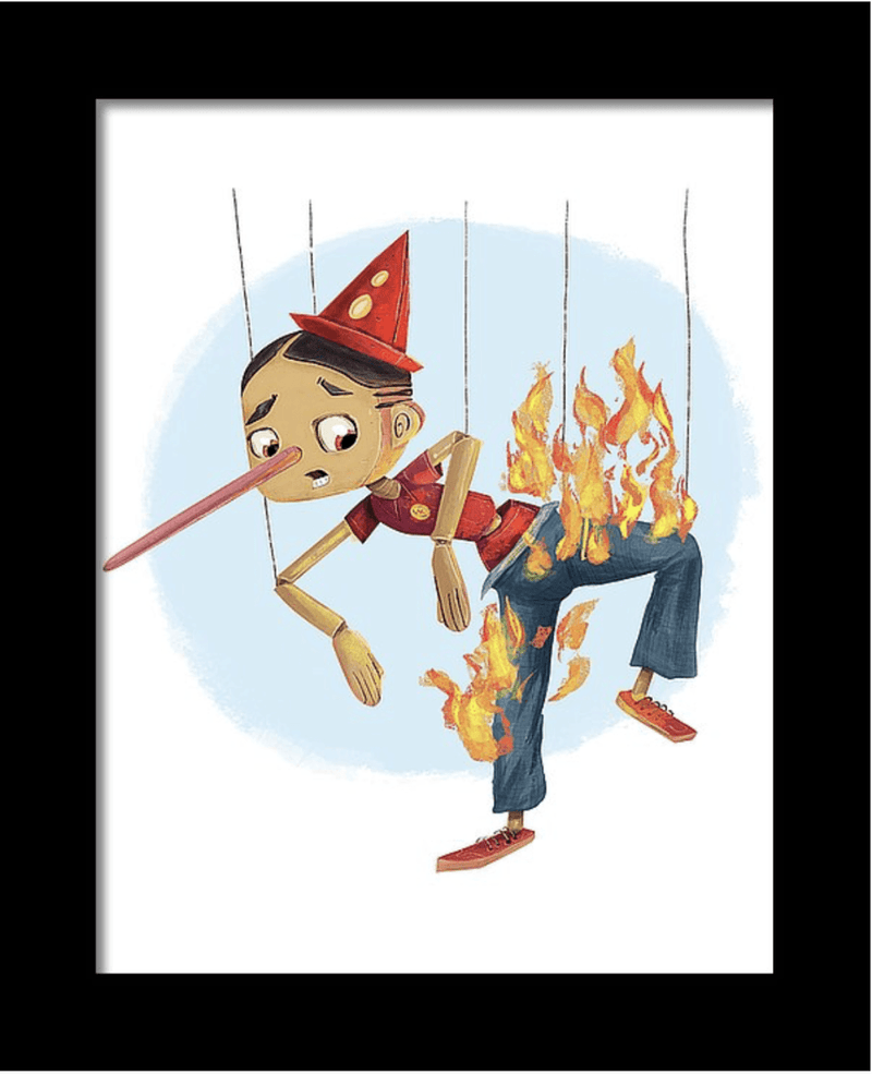 "Liar Liar Pants on Fire" Art Print - Dan Pearce Sticker Shop