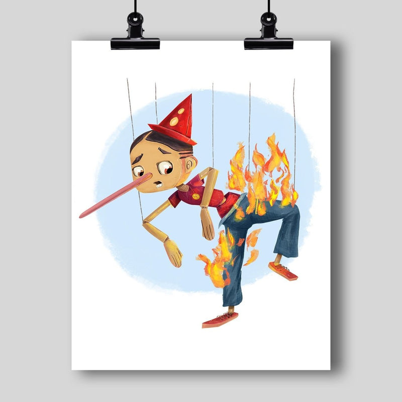 "Liar Liar Pants on Fire" Art Print - Dan Pearce Sticker Shop