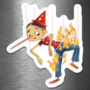 Liar Liar Pants on Fire Pinocchio - Vinyl Sticker - Dan Pearce Sticker Shop