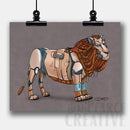 Lion Robot Fine Art Print - Dan Pearce Sticker Shop