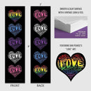 LOVE Hearts - Premium Bookmark - Dan Pearce Sticker Shop