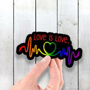 Love is Love Heartbeat - Vinyl Sticker - Dan Pearce Sticker Shop