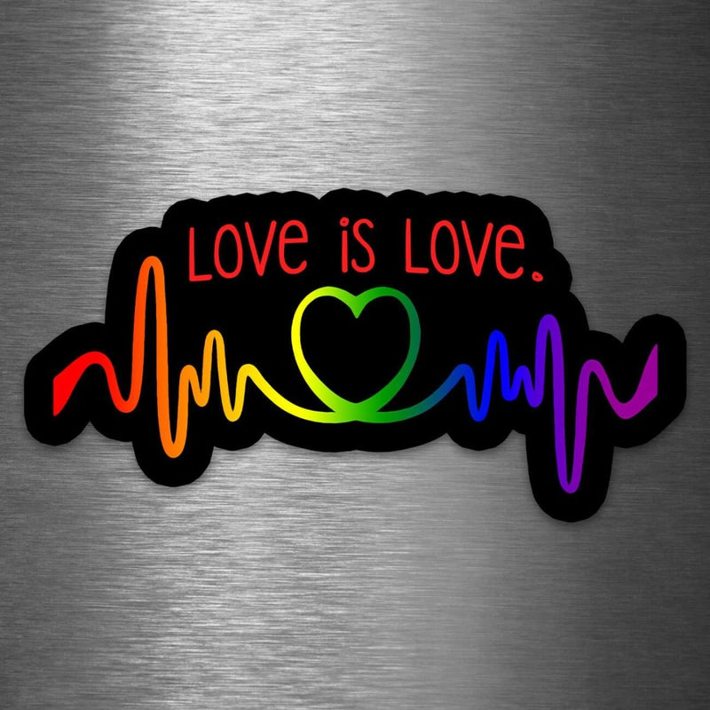 Love is Love Heartbeat - Vinyl Sticker - Dan Pearce Sticker Shop