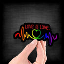 Love is Love Heartbeat - Vinyl Sticker - Dan Pearce Sticker Shop