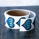 LOVE Labels - 1.5" (Blue) Sticker Roll - Dan Pearce Sticker Shop