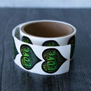 LOVE Labels - 1.5" (Green) Sticker Roll - Dan Pearce Sticker Shop