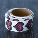 LOVE Labels - 1.5" (Pink) Sticker Roll - Dan Pearce Sticker Shop